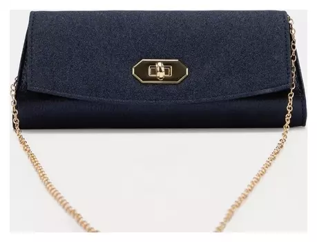 Сумка-клатч, отдел на клапане, цвет синий
