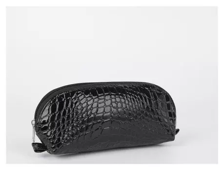 Сумка-косметичка 1097, 20*7*9, отдел на молнии, рептилия черный