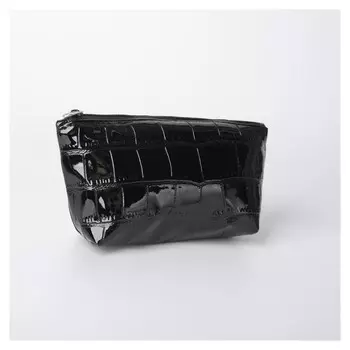 Сумка-косметичка 1103, 16*7*10, отдел на молнии, черный цветы