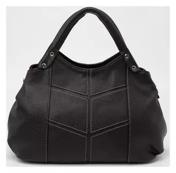 Сумка-мешок, 2 отдела на молниях, наружный карман, длинный ремень, цвет коричневый