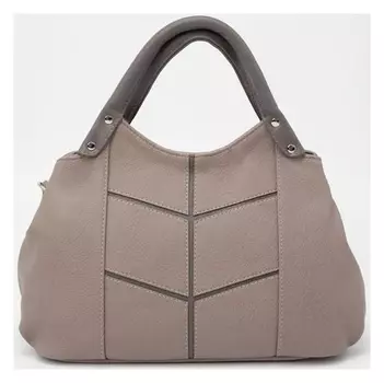 Сумка-мешок, 2 отдела на молниях, наружный карман, длинный ремень, цвет тёмно-бежевый