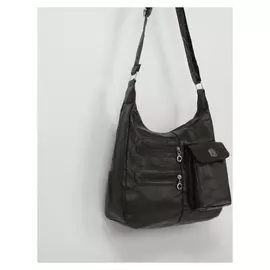 Сумка-мешок, отдел на молнии, 4 наружных карманов, регулируемый ремень, цвет коричневый