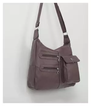 Сумка-мешок, отдел на молнии, 4 наружных карманов, регулируемый ремень, цвет пудра