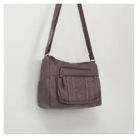 Сумка-мешок, отдел на молнии, 5 наружных кармана, регулируемый ремень, цвет пудра