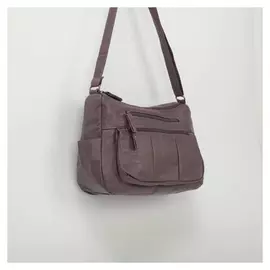 Сумка-мешок, отдел на молнии, 5 наружных кармана, регулируемый ремень, цвет пудра