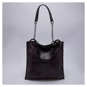 Сумка-мешок, отдел на молнии, наружный карман, длинный ремень, цвет фиолетовый