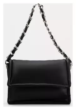 Сумка - мессенджер, отдел на клапане, цвет чёрный