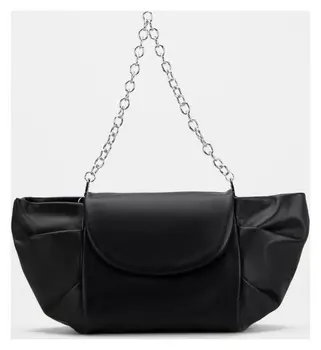 Сумка-мессенджер, отдел на клапане, длинный ремень, цвет чёрный