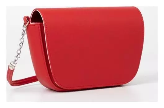 Сумка-мессенджер, отдел на клапане, длинный ремень, цвет красный