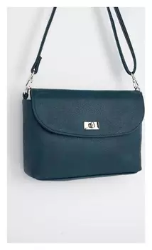 Сумка-мессенджер, отдел на клапане, наружный карман, цвет синий