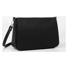 Сумка-мессенджер, отдел на клапане, наружный карман, длинный ремень, цвет чёрный