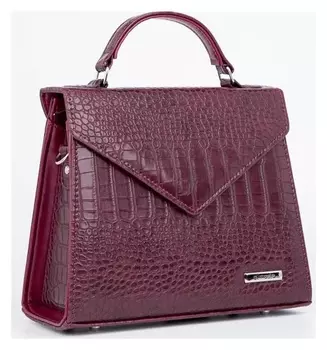 Сумка-мессенджер, отдел на клапане, наружный карман, регулируемый ремень, цвет тёмно-бордовый