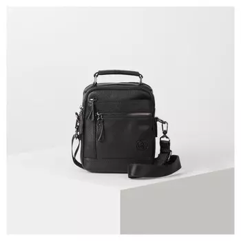 Сумка муж 8231, 18*/*22, ртд на молнии, н/карман, черный