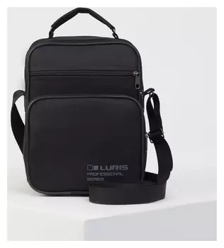 Сумка мужская, 2 отдела на молниях, 2 наружных кармана, цвет чёрный