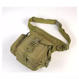 Сумка поясная камуфляж, зеленая
