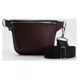 Сумка поясная, отдел на молнии, регулируемый ремень, цвет бордовый