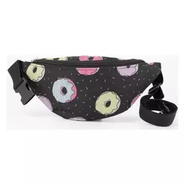 Сумка поясная, отдел на молнии, регулируемый ремень, цвет чёрный