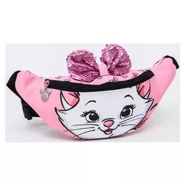 Сумка поясная текстильная, коты аристократы