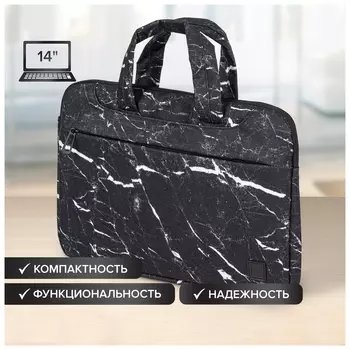 Сумка-портфель Brauberg "Marble" с отделением для ноутбука 14", 3 кармана, 26х36х3 см, 270835