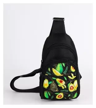 Сумка-рюкзак «Авокадо», 15х10х26 см, отд на молнии, н/карман, регул ремень, чёрный