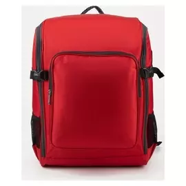 Сумка-рюкзак термо, 37*17*45, отд на молнии, 3 н/кармана, красный