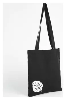 Сумка-шопер, отдел без молнии, без подклада, цвет чёрный, «Папоротник»