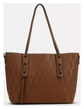 Сумка-шопер, отдел на молнии, цвет рыжий