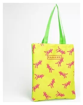 Сумка-шоппер «Динозавр» 35х0,5х40 см, отд без молнии, без подкладки