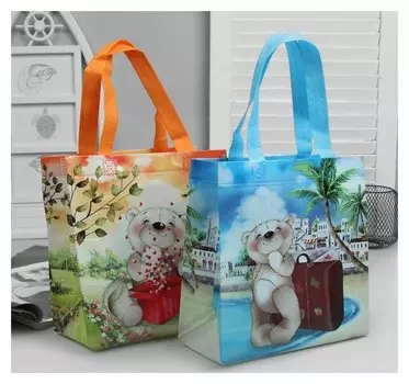 Сумка шоппер хозяйственная Мишки