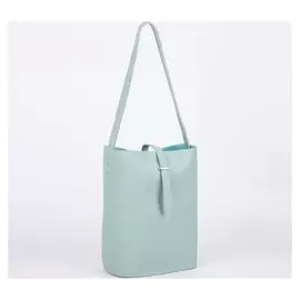 Сумка-шоппер женская, отдел на клапане, цвет голубой