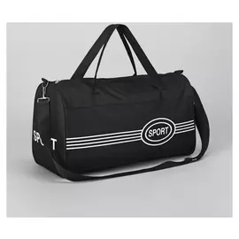 Сумка спортивная, длинный ремень, отдел на молнии, цвет чёрный