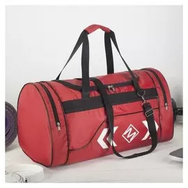 Сумка спортивная, отдел на молнии, 3 наружных кармана, цвет красный