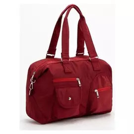 Сумка спортивная, отдел на молнии, 4 наружных карманов, цвет бордовый