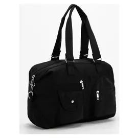 Сумка спортивная, отдел на молнии, 4 наружных карманов, цвет чёрный