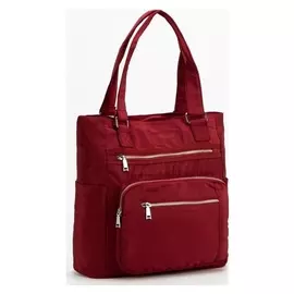 Сумка спортивная, отдел на молнии, 6 наружных карманов, цвет бордовый