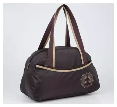 Сумка спортивная, отдел на молнии, наружный карман, цвет коричневый