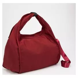 Сумка спортивная, отдел на молнии, наружный карман, длинный ремень, цвет бордовый