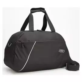 Сумка спортивная, отдел на молнии, наружный карман, длинный ремень, цвет чёрный