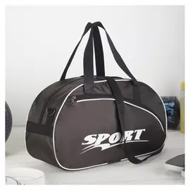 Сумка спортивная, отдел на молнии, наружный карман, длинный ремень, цвет коричневый