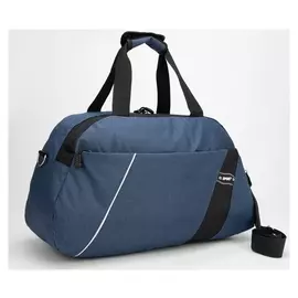 Сумка спортивная, отдел на молнии, наружный карман, длинный ремень, цвет синий