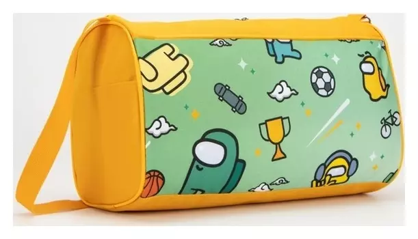 Сумка спортивная «Спорт», 40х24х21, отд на молнии, 2 н/кармана, жёлтый