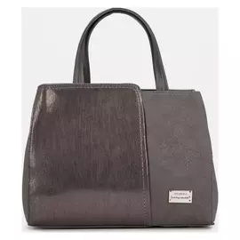 Сумка-тоут, 2 отдела на молниях, наружный карман, длинный ремень, цвет серый