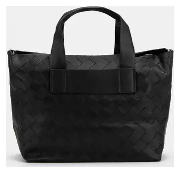 Сумка-тоут, отдел на молнии, длинный ремень, цвет чёрный