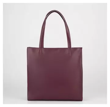 Сумка тоут, отдел на молнии, наружный карман, цвет бордовый