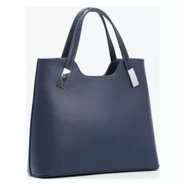 Сумка-тоут, отдел на молнии, наружный карман, цвет синий