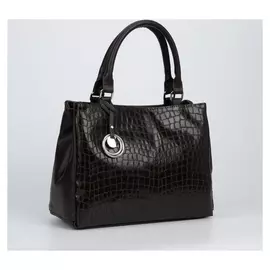 Сумка женская, 2 отдела на молнии, регулируемый ремень, цвет коричневый