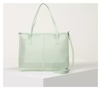 Сумка женская, длинный ремень, отдел на молнии, цвет светло-зелёный