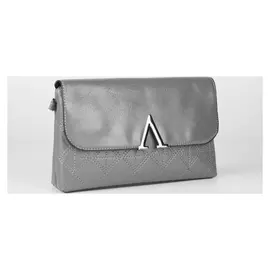 Сумка женская на длинном ремне, отдел на клапане, цвет серый