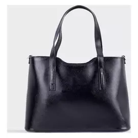 Сумка женская на молнии, отдел с перегородкой, наружный карман, длинный ремень, цвет чёрный