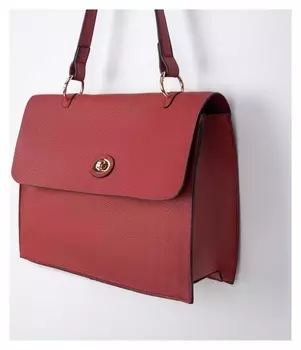 Сумка женская, отдел на клапане, длинный ремень, цвет бордовый